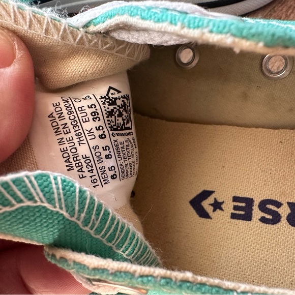 Converse Turquoise All Star Sneakers - Picture 6 of 7